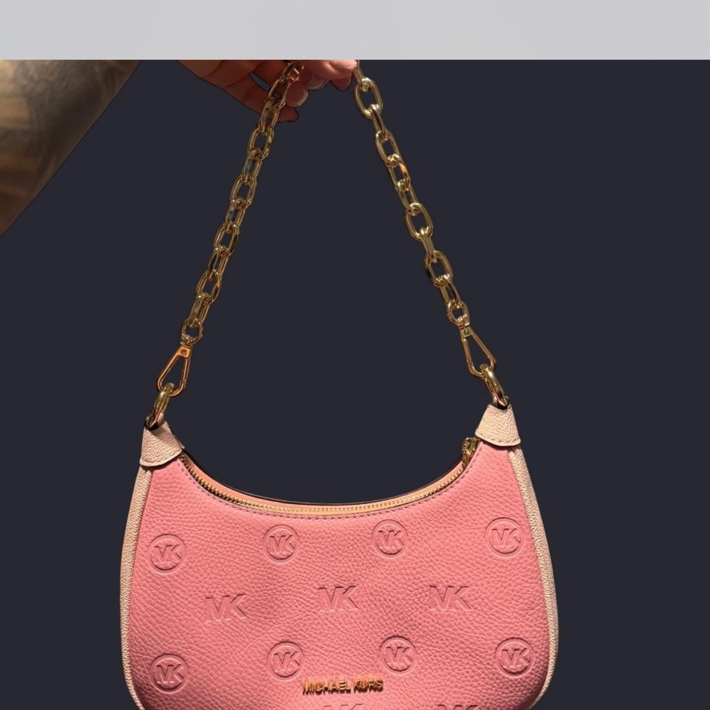 Michael Kors Blush Pink Embossed Shoulder Bag